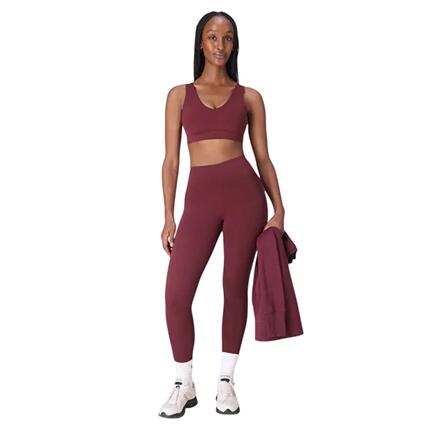 Brassière De Sport Yoga ULTIMATE STUDIO Femme (Rouge Grenat)