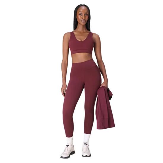 Brassière De Sport Yoga ULTIMATE STUDIO Femme (Rouge Grenat)