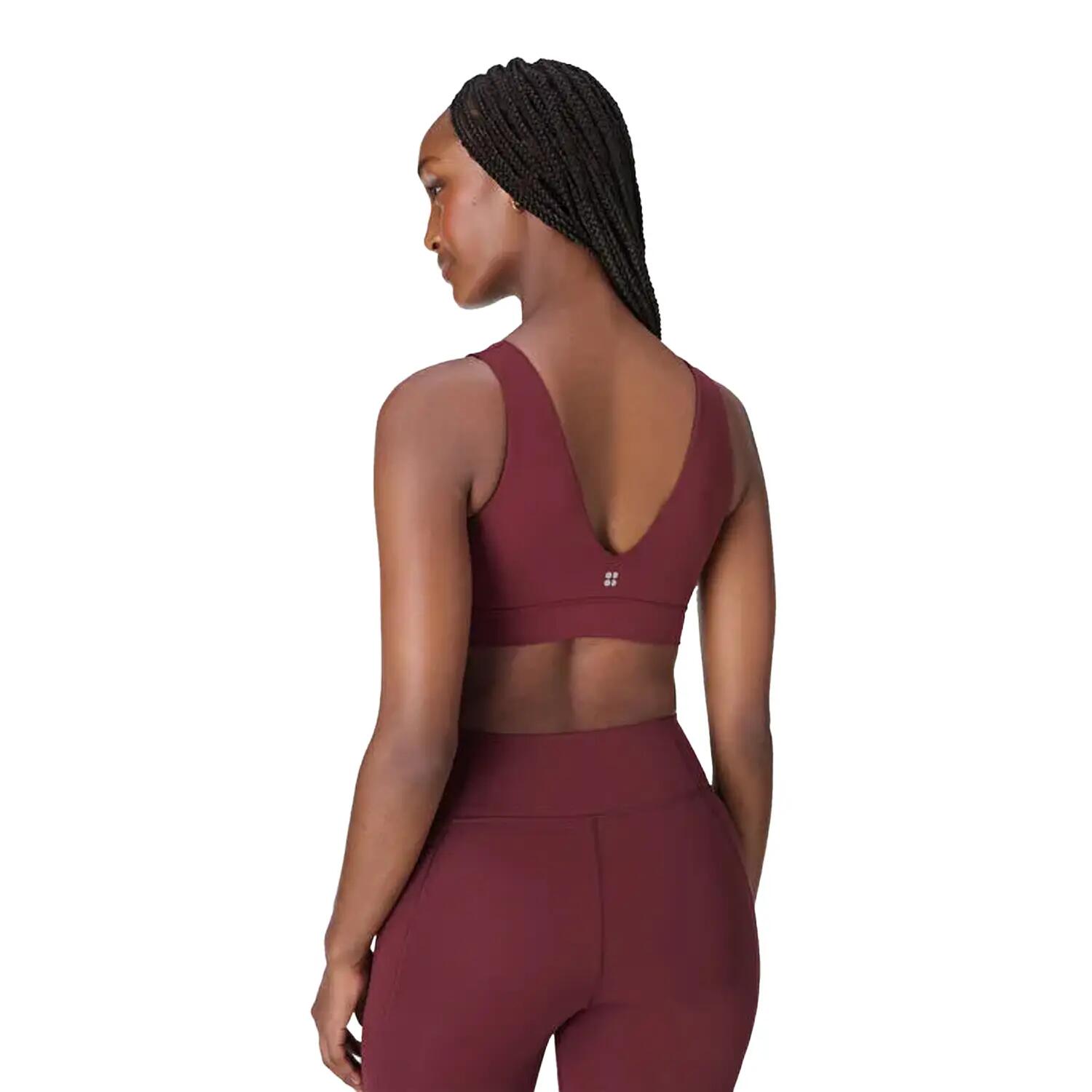 Brassière De Sport Yoga ULTIMATE STUDIO Femme (Rouge Grenat) 3/4