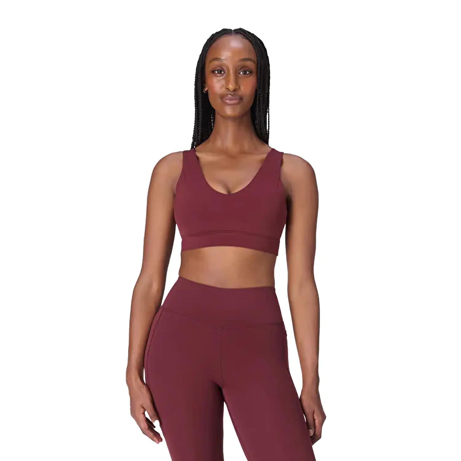 Brassière De Sport Yoga ULTIMATE STUDIO Femme (Rouge Grenat) 2/4