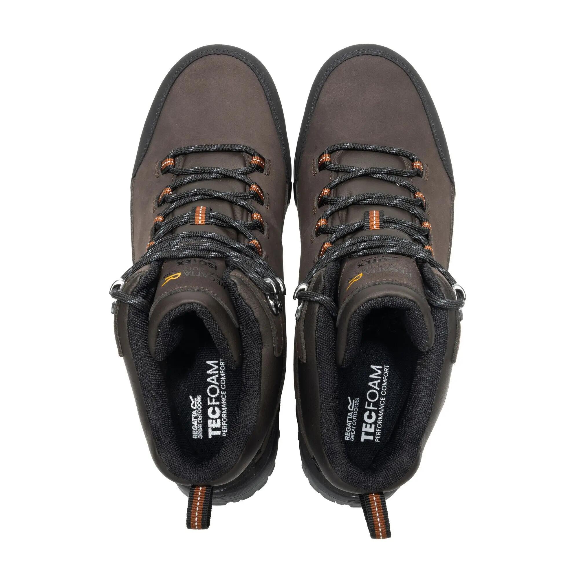 Burrell leren wandelschoenen voor heren (Veen) 4/7