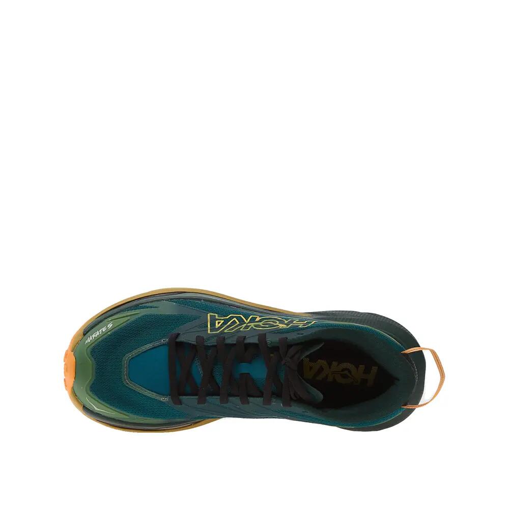 HOKA Mafate 5 Tidal Wave/Mustard Seed trail schoenen 5/8