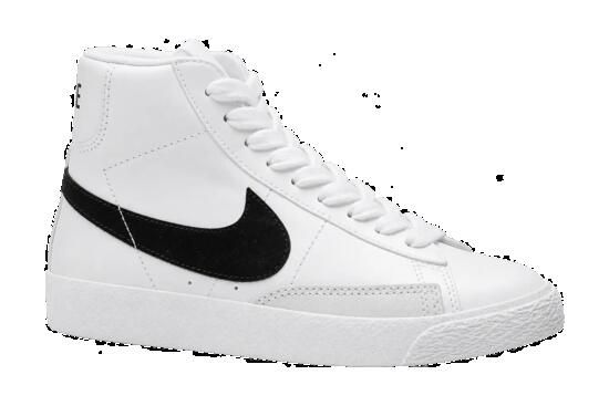 Zapatilla de estilo casual - Nike Blazer Mid GS - Blanco-Negro - Infantil