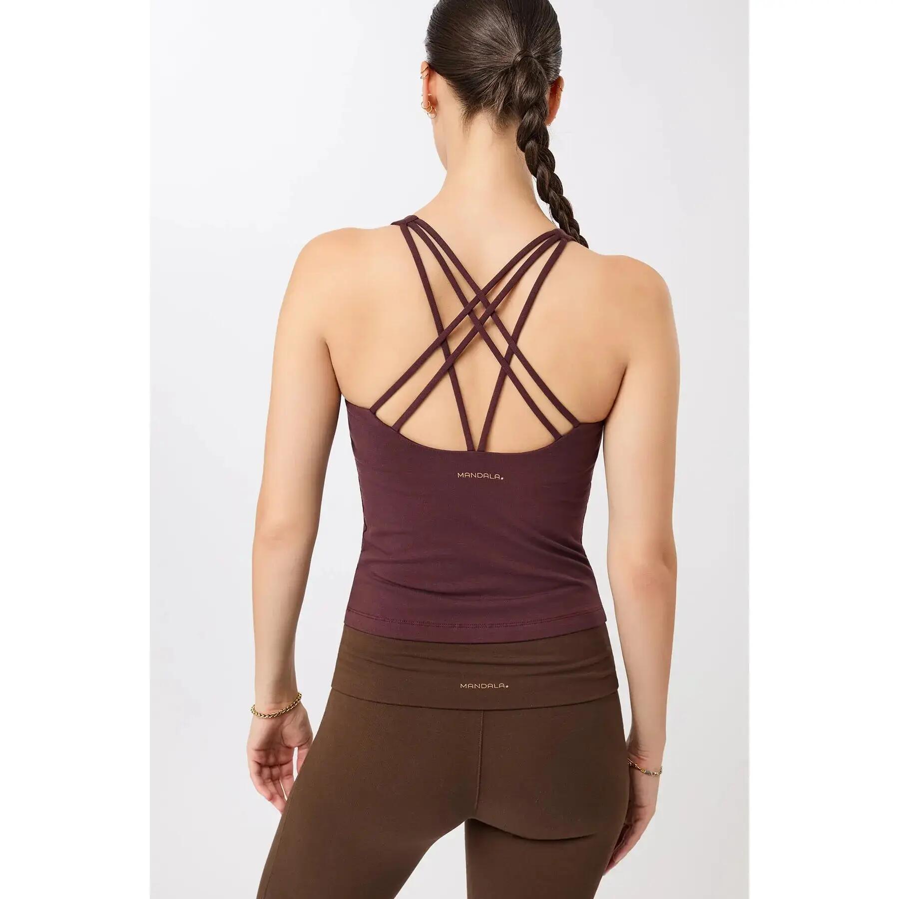 Débardeur à dos croisé fines femme Mandala All Sports 2/4