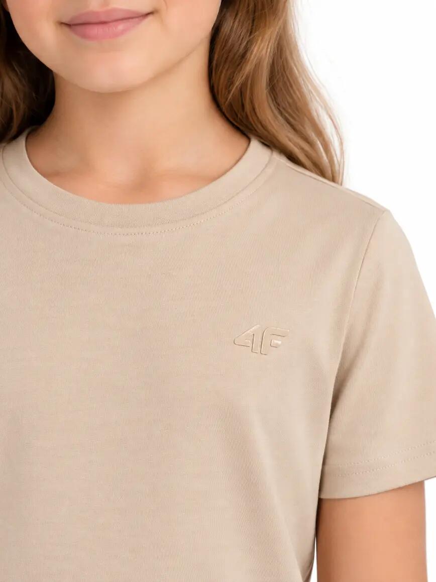 T-shirt bawełniany dziewczęcy 4F 4FJWAW26TTSHF3528 3/6