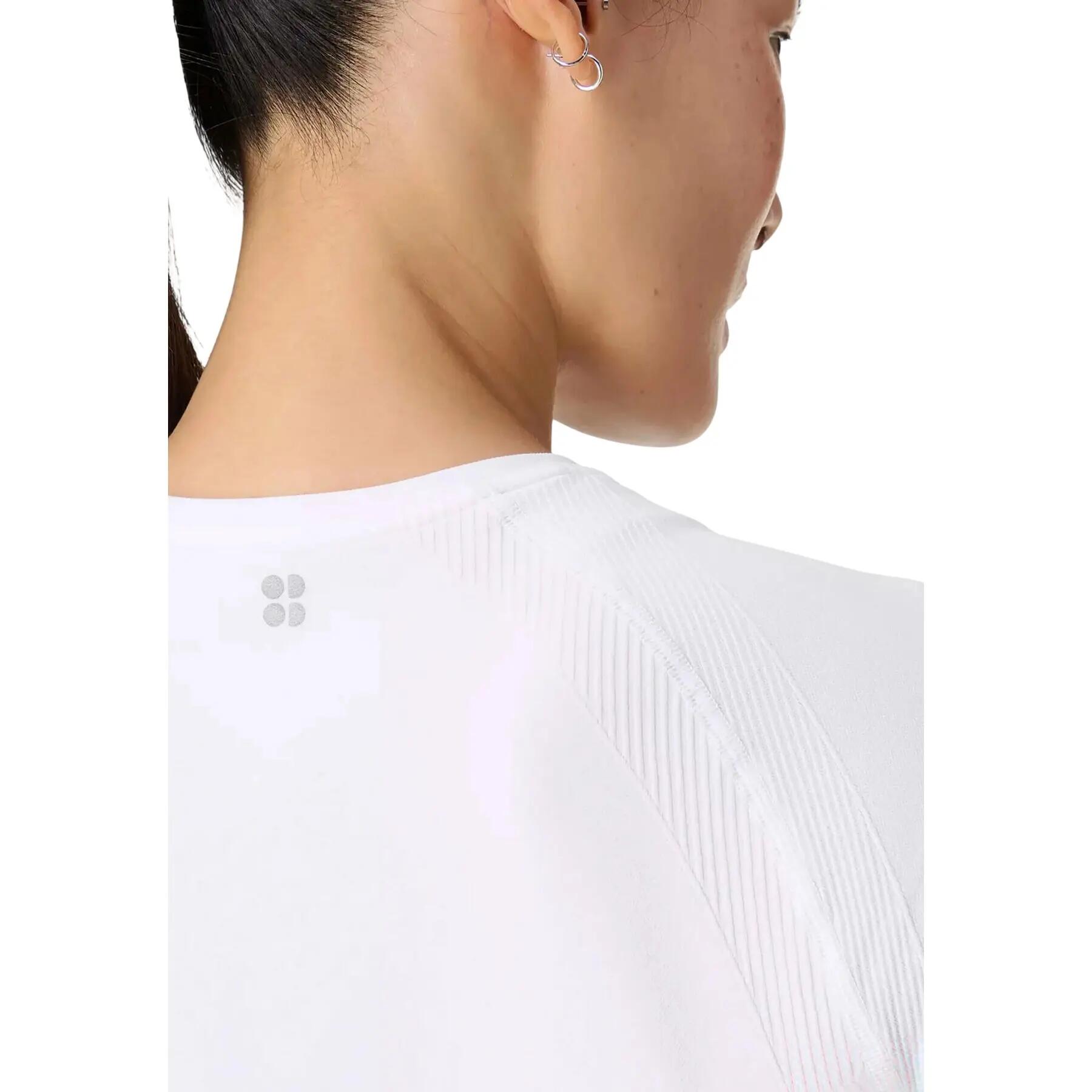Camiseta Athlete Ejercicio para Mujer Blanco 4/4