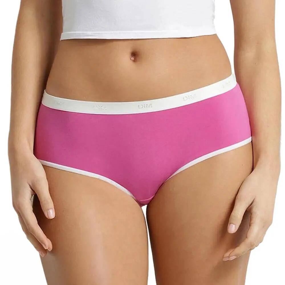 Dim Pockets X3 Boxer Donna Corti in Cotone Rosa 3/4