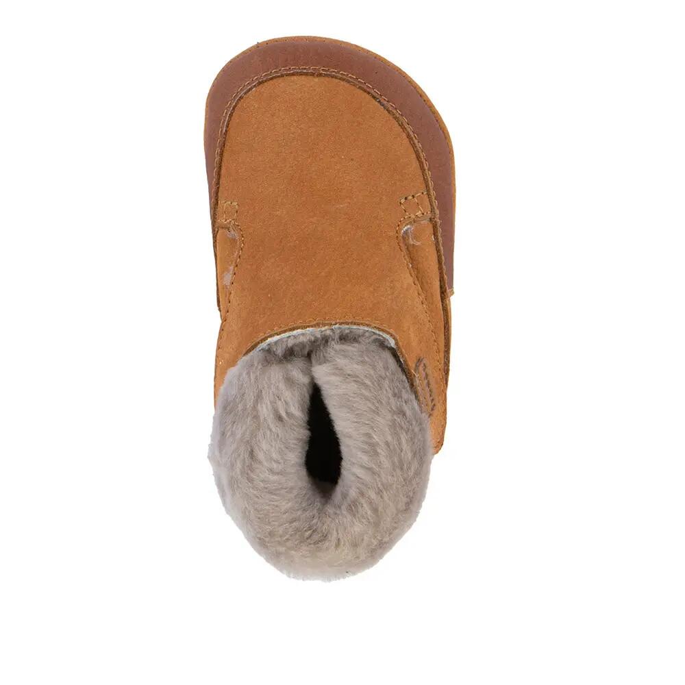 Buty zimowe barefoot - dziecięce - Froddo - FURRY WALK - ocieplane, Cognac 6/7