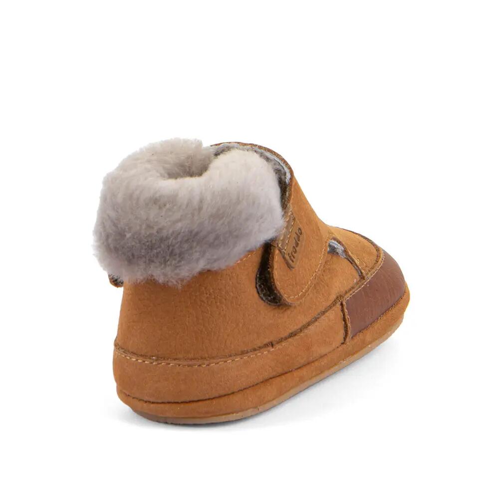 Buty zimowe barefoot - dziecięce - Froddo - FURRY WALK - ocieplane, Cognac 5/7