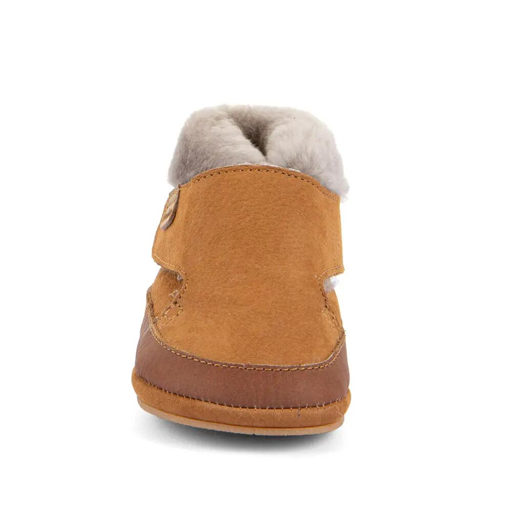 Buty zimowe barefoot - dziecięce - Froddo - FURRY WALK - ocieplane, Cognac 4/7