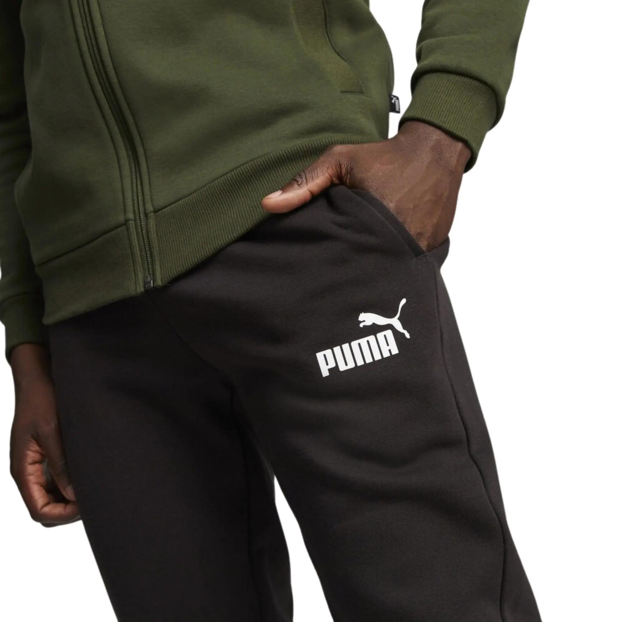 Puma - Survêtement Full Zip Homme Essentials Sweat, Vert 4/4