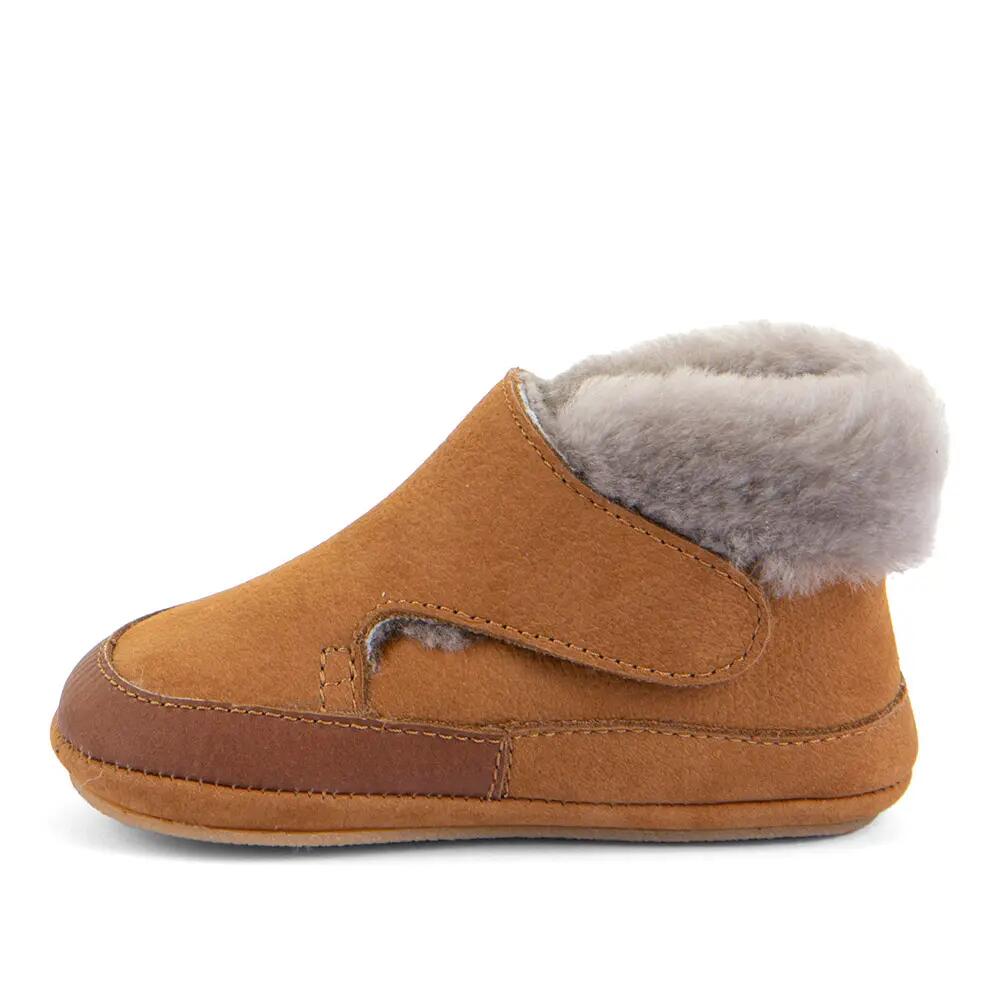 Buty zimowe barefoot - dziecięce - Froddo - FURRY WALK - ocieplane, Cognac 3/7