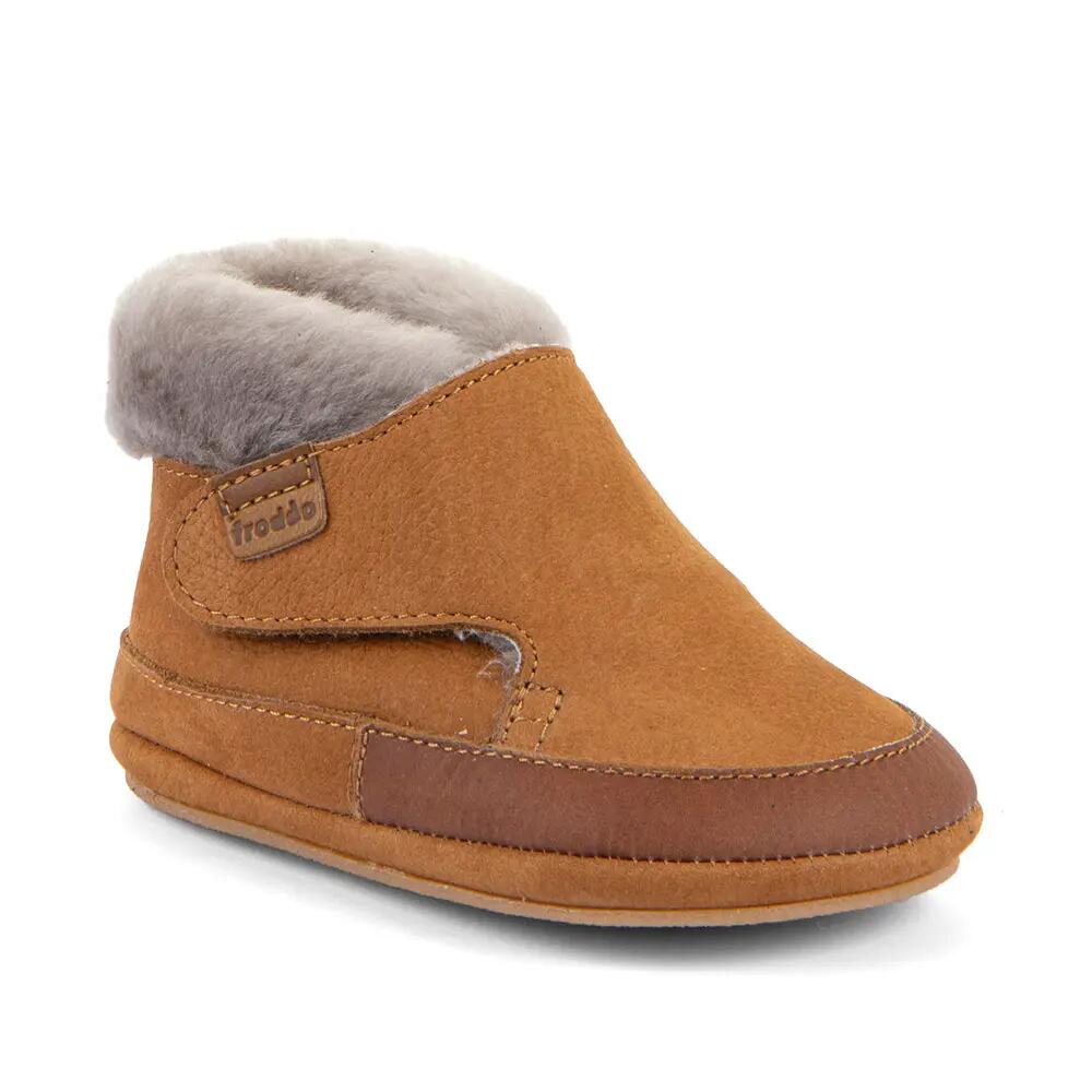 Buty zimowe barefoot - dziecięce - Froddo - FURRY WALK - ocieplane, Cognac 2/7