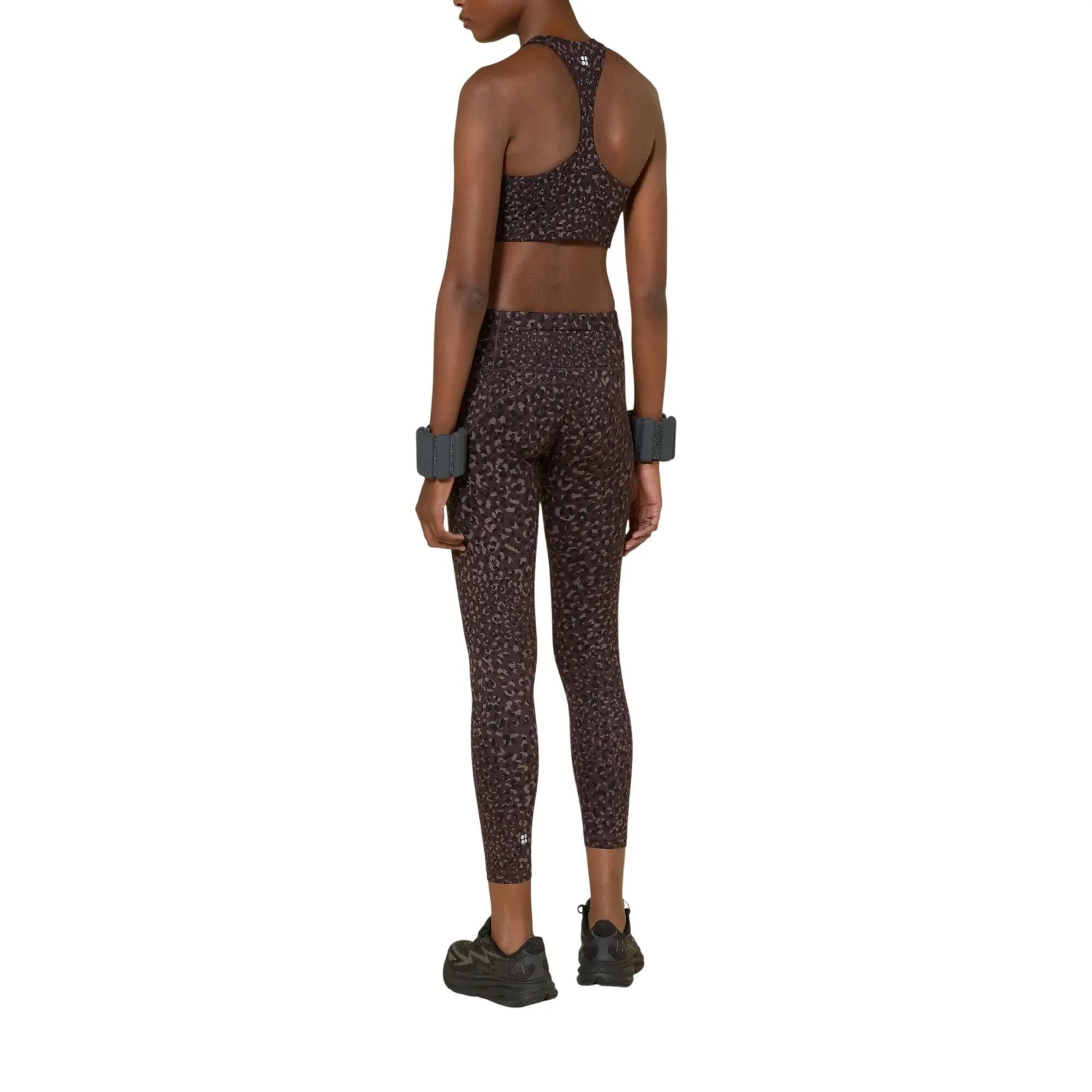 Sujetador Deportivo Power Diseño Estampado de Leopardo para Mujer Marrón 3/3