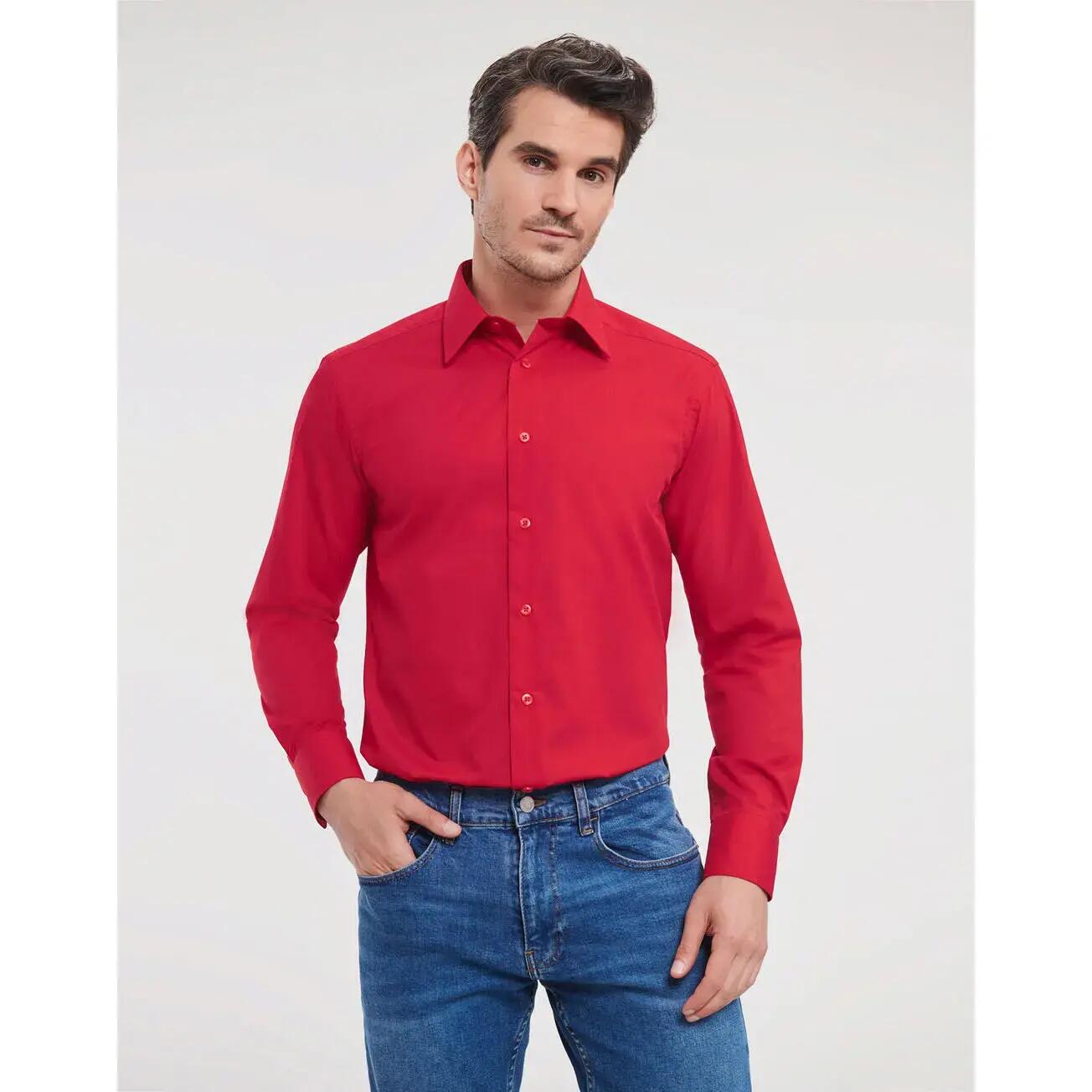 Bespoke Long Sleeve Shirt in Poplin Russell Athletic 2/5