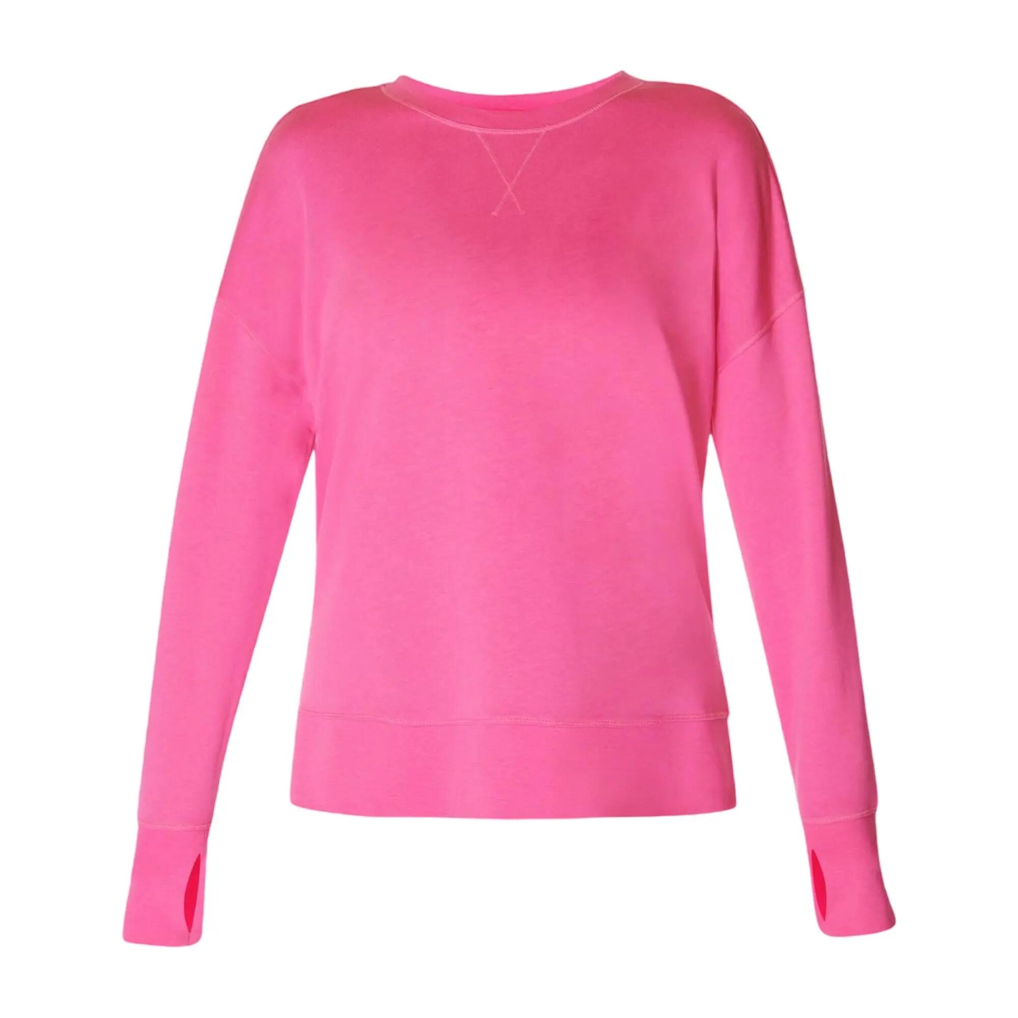 Womens/Ladies After Class Longline Sweatshirt (Camellia Pink) 2/4
