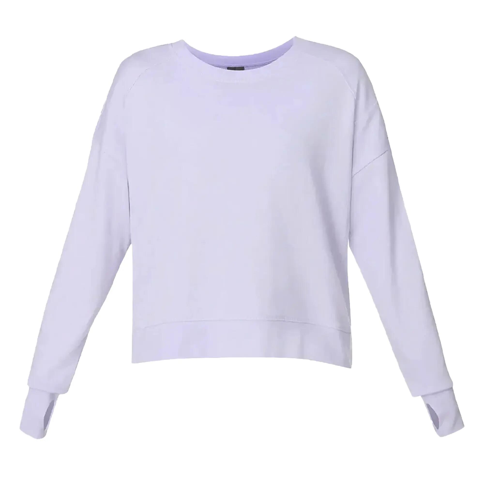 Sweat Court Manches Longues AFTER CLASS Femme (Violet Chiné) 2/4