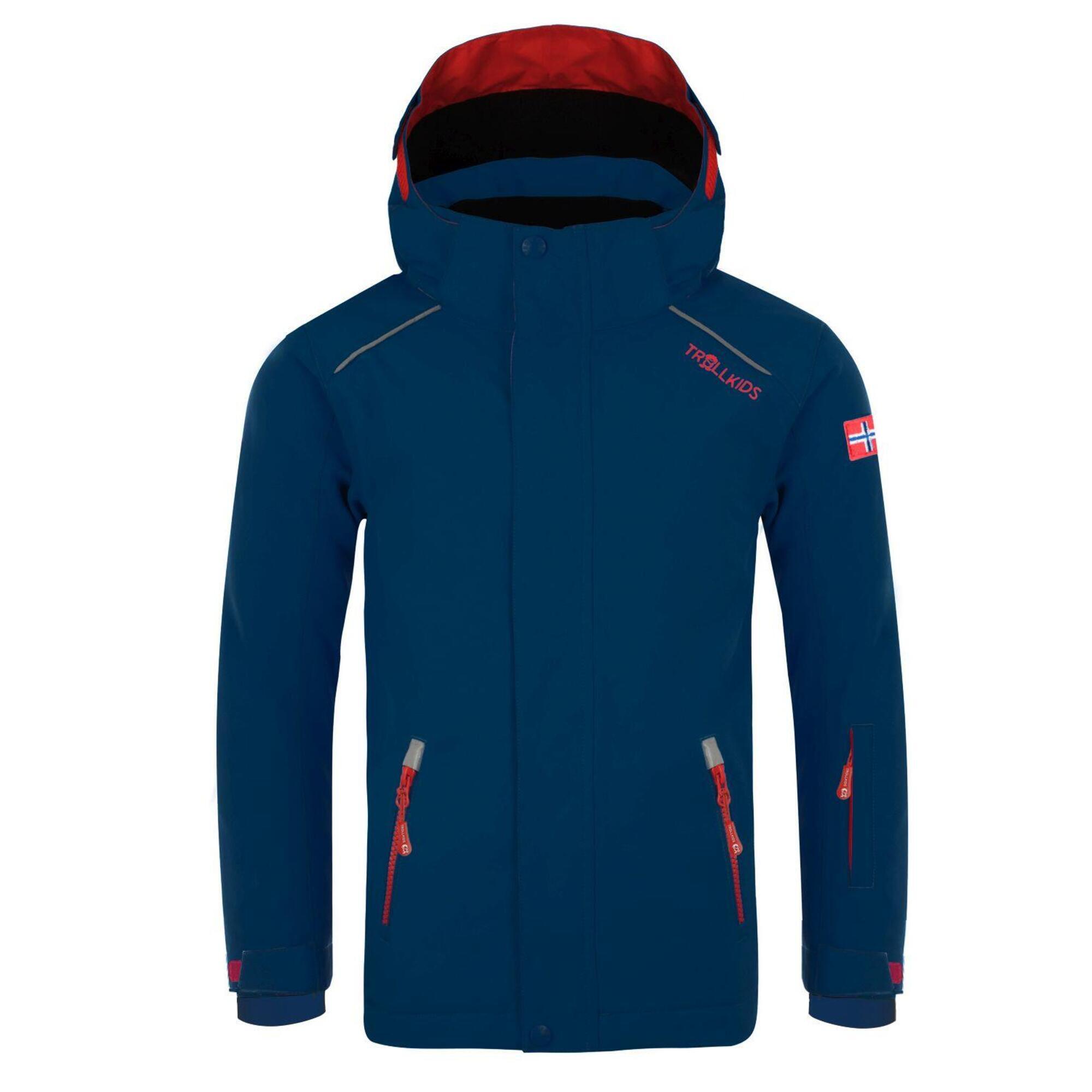 Holmenkollen PRO waterproof children's ski jacket navy blue / red