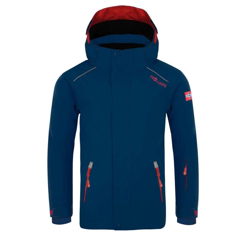 Veste de ski pour enfants Holmenkollen PRO Imperméable et isolante Rouge