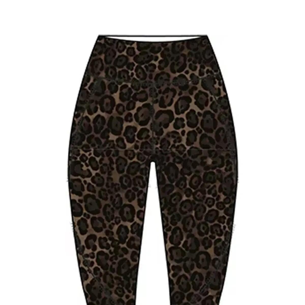 Leggings Power Diseño Estampado de Leopardo Ejercicio para Mujer Marrón 2/2