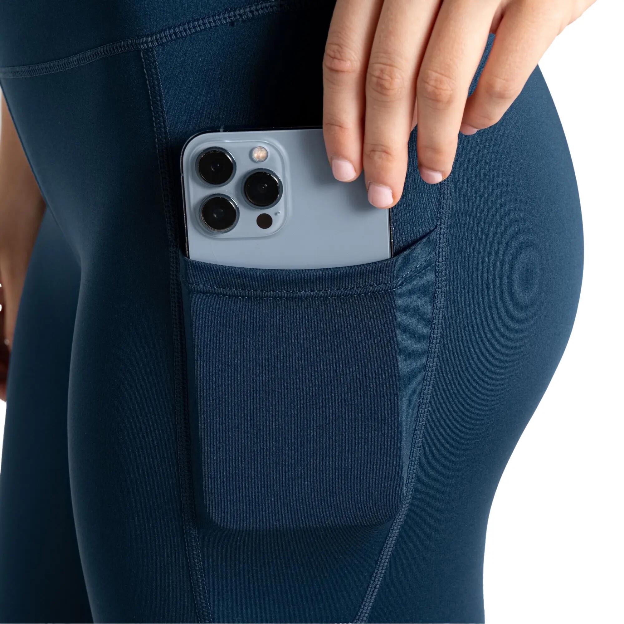 Legging Uni À Taille Élastiquée INFLUENTIAL Femme (Bleu Nuit) 6/7