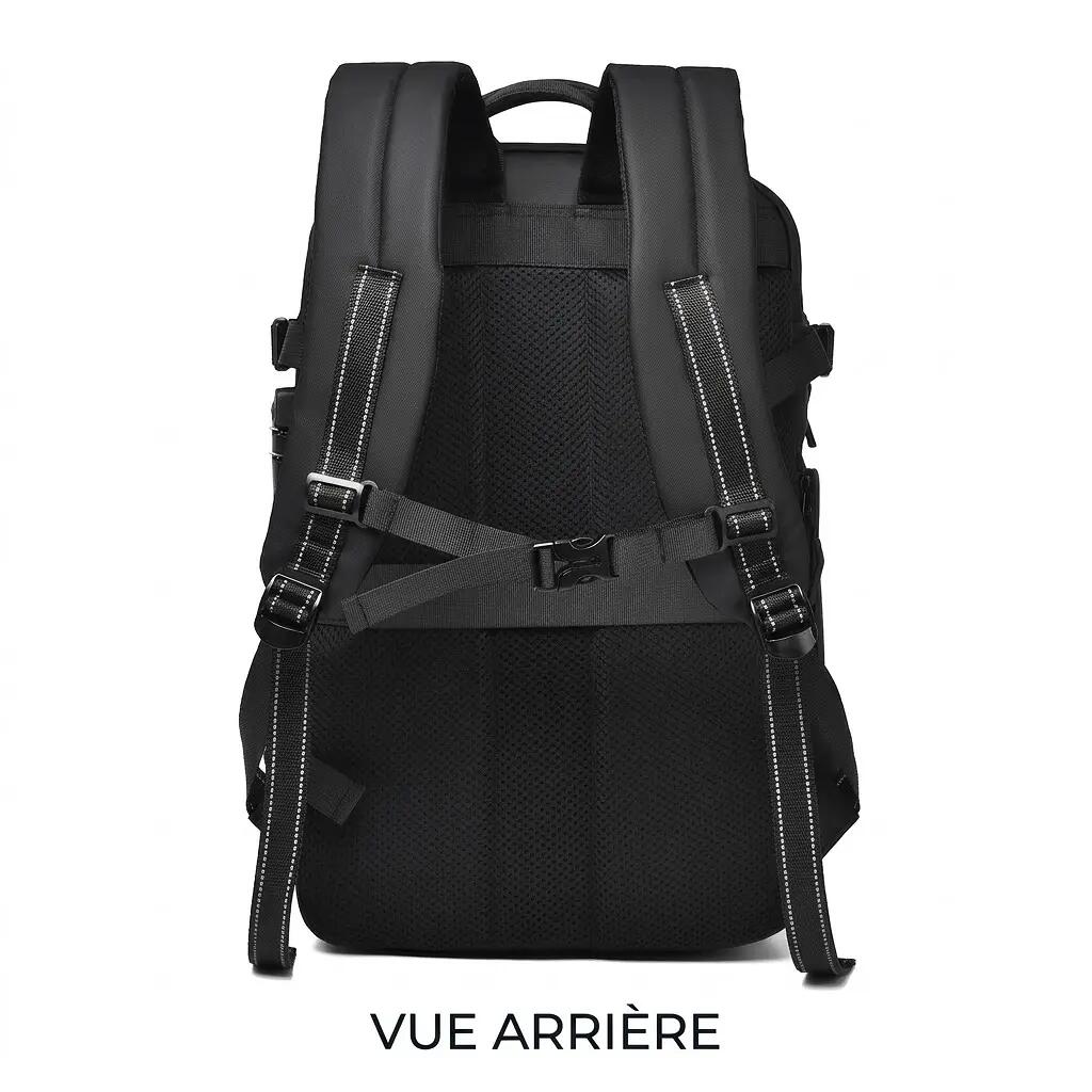 Sac à dos business extensible 25-30L avec serrure à code - Noir 4/10
