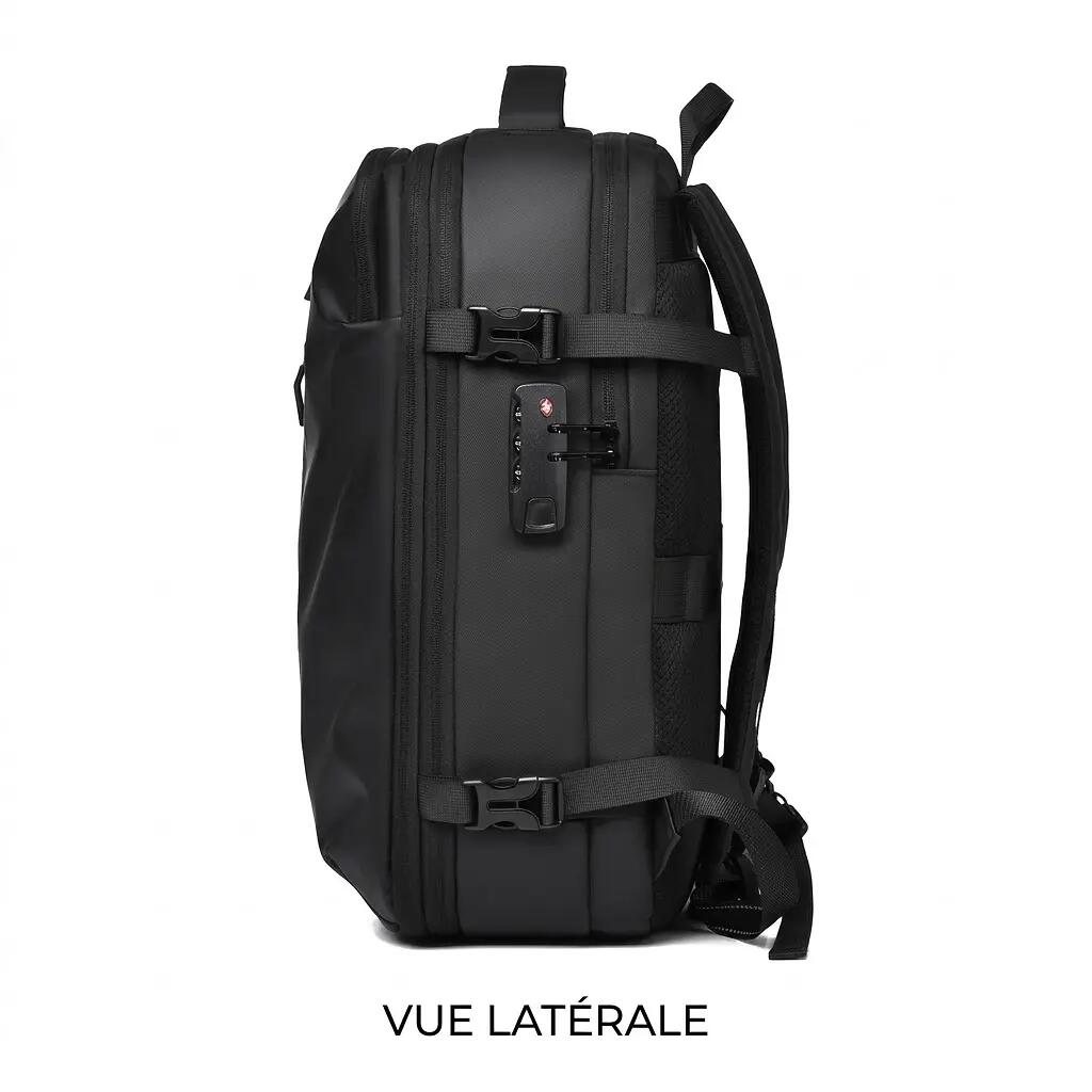 Sac à dos business extensible 25-30L avec serrure à code - Noir 3/10