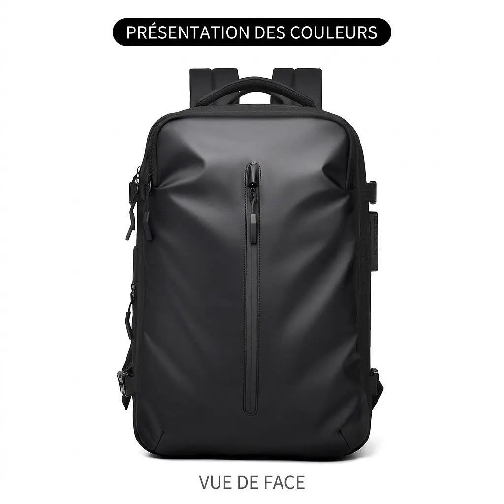 Sac à dos business extensible 25-30L avec serrure à code - Noir 2/10