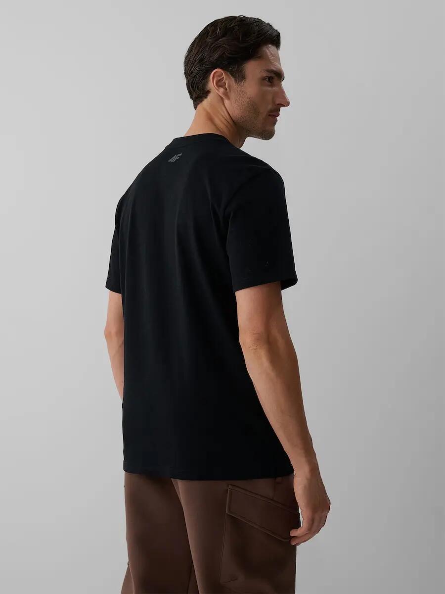 T-shirt regular z nadrukiem męski 4F 2/6