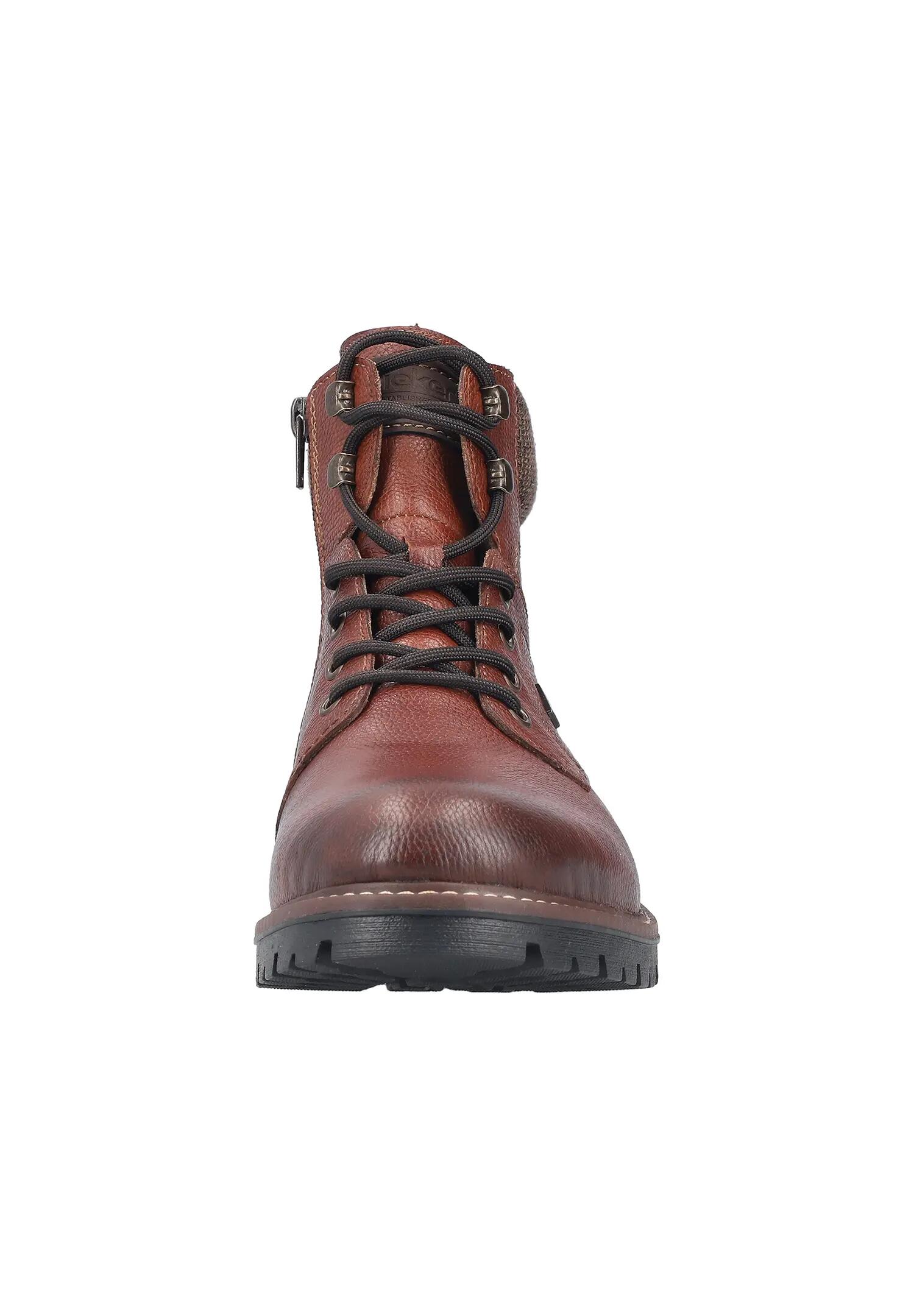 Rieker Herren Winterstiefel Leder Schnürstiefel Warmfutter Braun 5/7