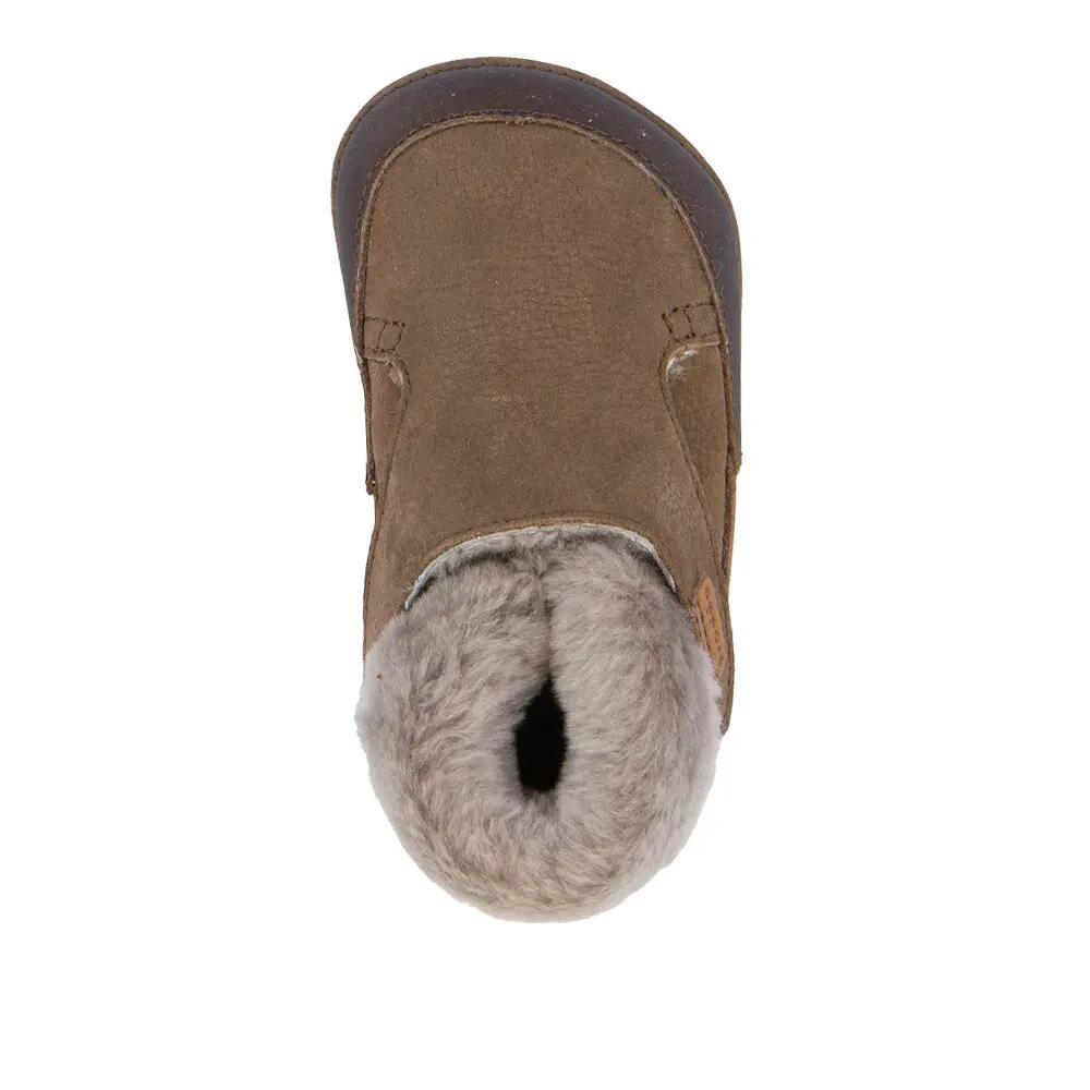 Buty zimowe barefoot dziecięce Froddo FURRY WALK, brązowe 6/7