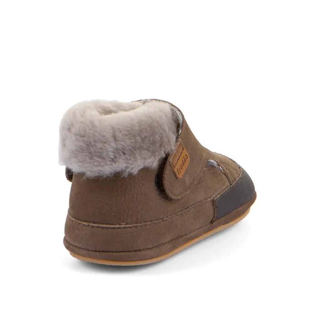 Buty zimowe barefoot dziecięce Froddo FURRY WALK, brązowe 5/7