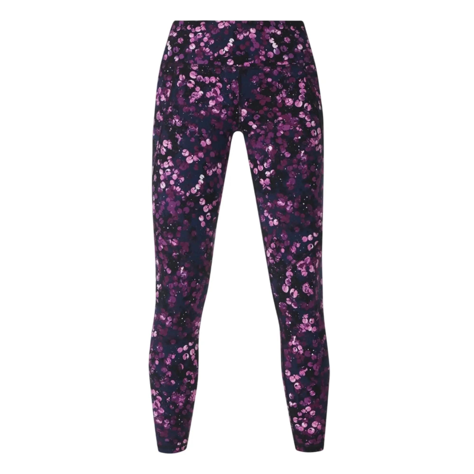 Legging 7/8 Entraînement Motif/style Léopard POWER SPLASH Femme (Violet) 2/4