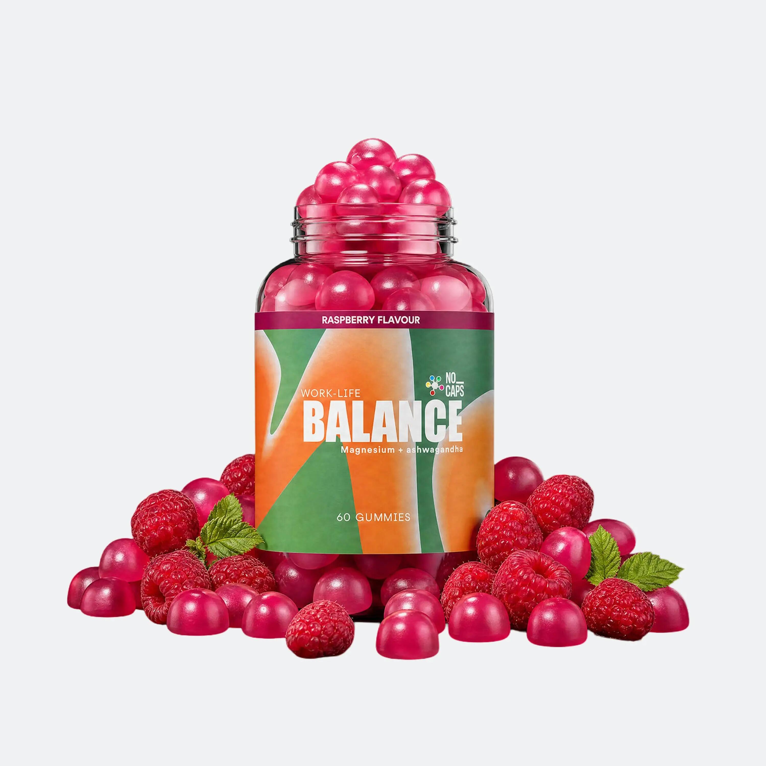 Żelki z magnezem i ashwagandhą DMT no_caps Balance 3 x 60 szt. 3/4