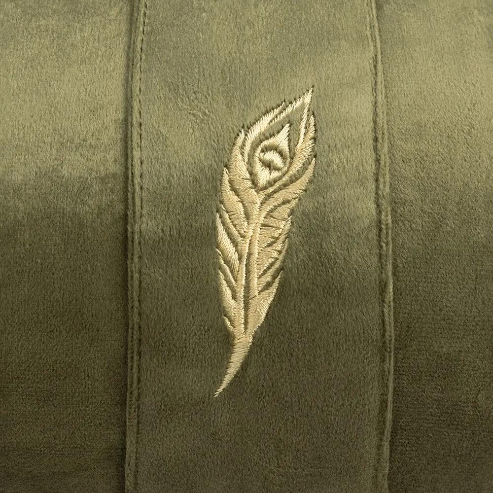 Coussin de méditation et yoga - Velours Vert - Demi-lune 12 x 45 cm 2/4