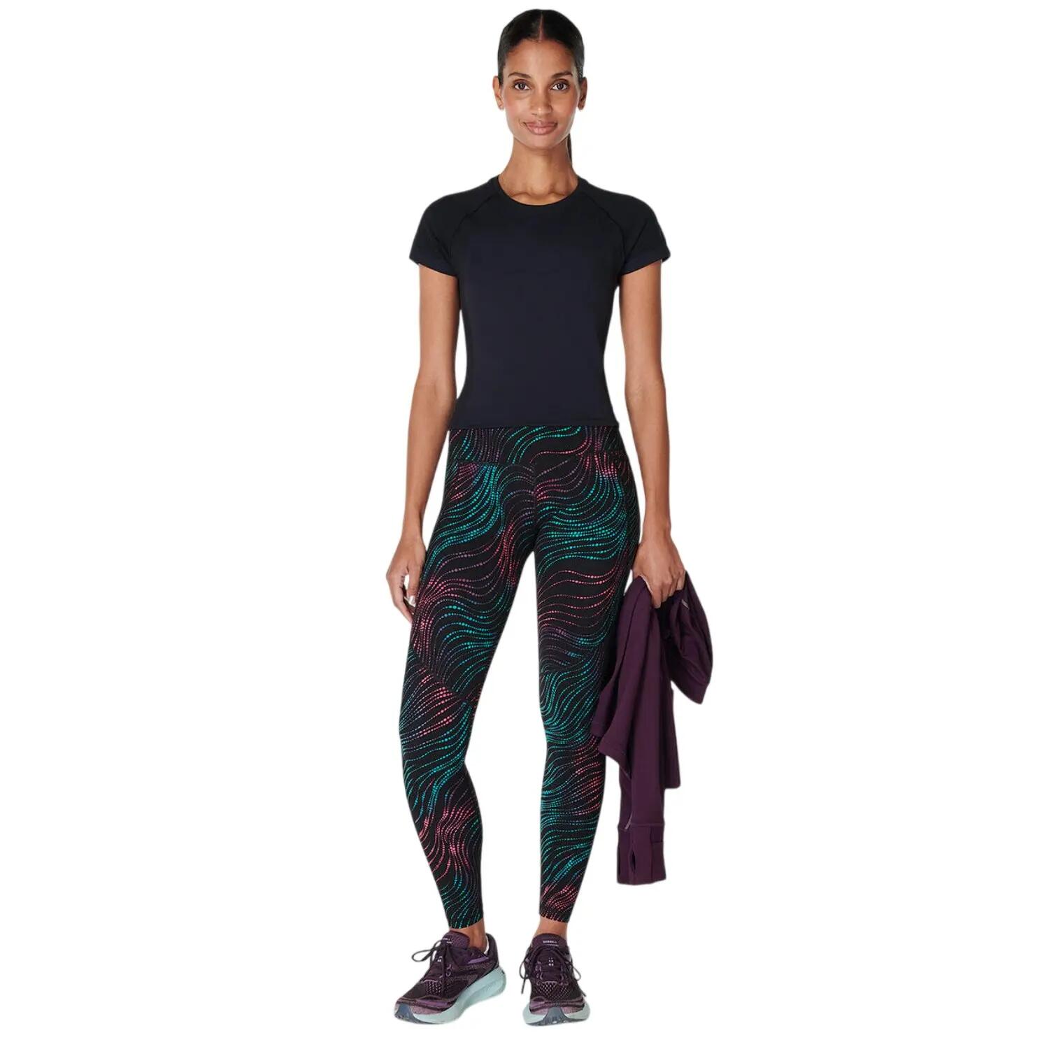Legging Entraînement Motif/style Ondulé POWER 7/8 Femme (Noir) 1/3