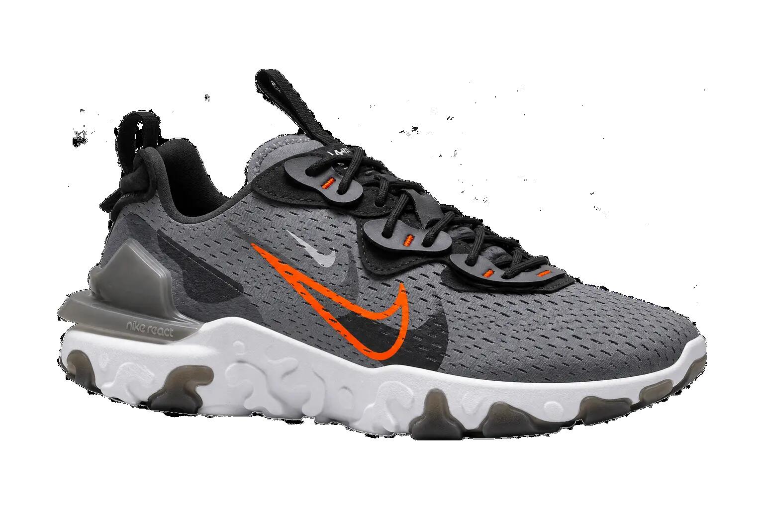 Nike React Vision men's sneakers, Smoke Grey and Bright Mandarin, EU 45 1/1