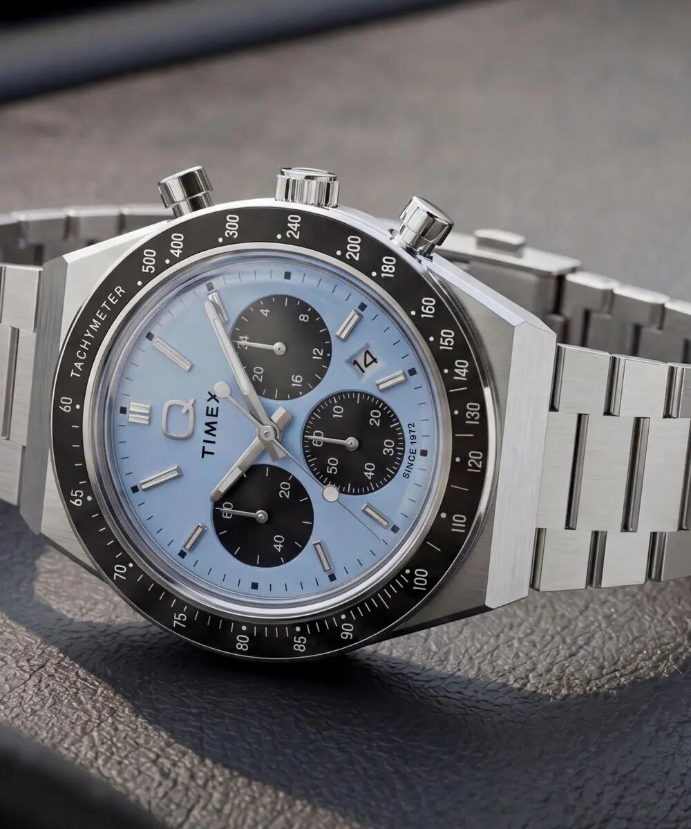 Timex Chronographe Montre Argent/Bleu TW2Y88600 5/6