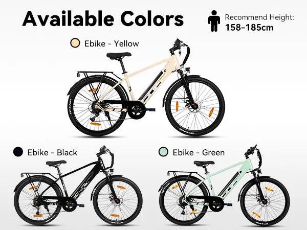 Mujer Hombre Bicicleta Eléctrica MTB 26 Pulgadas 250W 36V 7 Velocidades 7/7