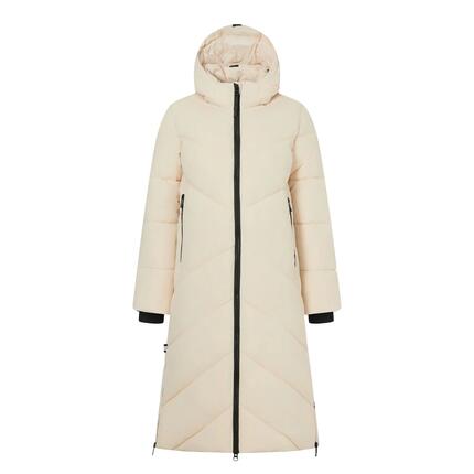 Veste Longue Matelassée Et Unie À Capuche Ajustable Et Amovible MERIDA Femme