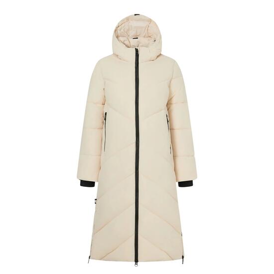 Veste Longue Matelassée Et Unie À Capuche Ajustable Et Amovible MERIDA Femme
