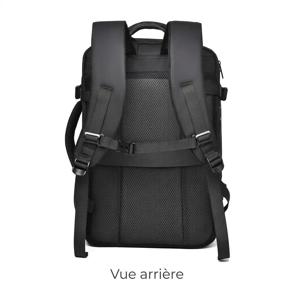 Sac à dos business extensible 35L 45x30x13 cm - Gris 5/10