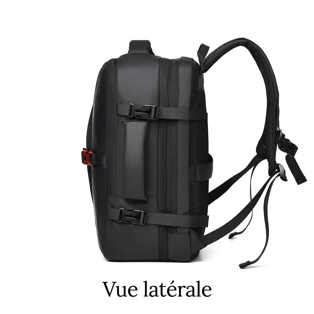 Sac à dos business extensible 35L 45x30x13 cm - Gris 3/10