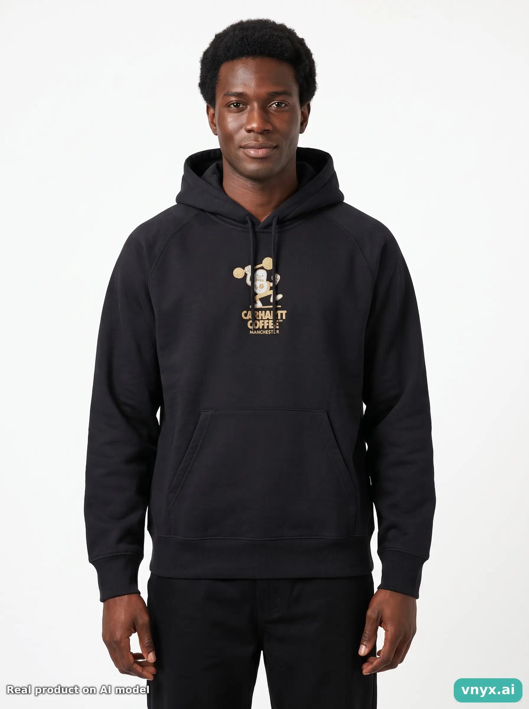 Second Life - Vintage Carhartt Black Hoodie Men L 5/5