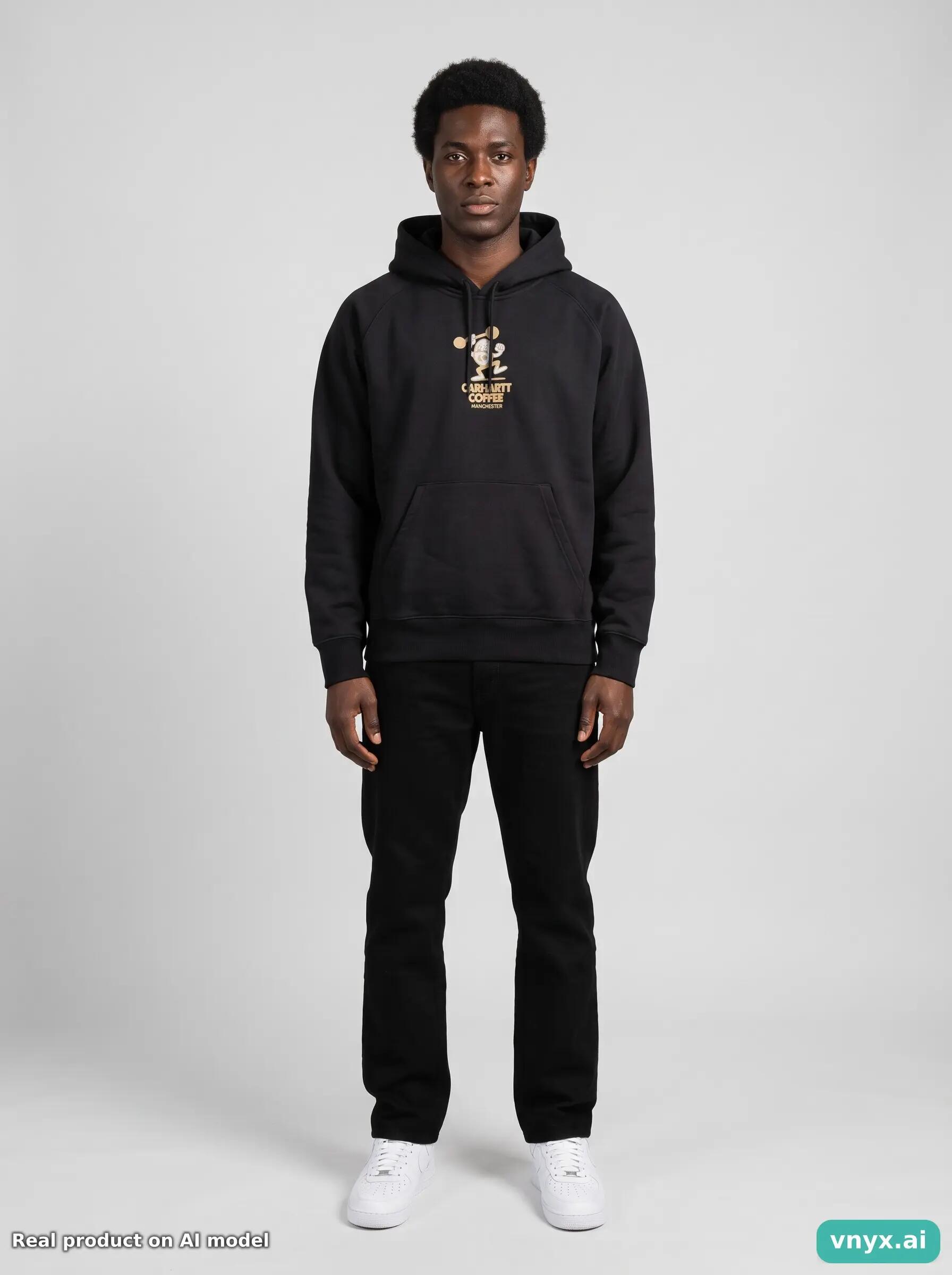 Second Life - Vintage Carhartt Black Hoodie Men L 3/5