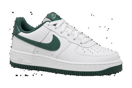 Zapatillas infantiles - Nike Air Force 1 GS - Blanco, Vintage Verde