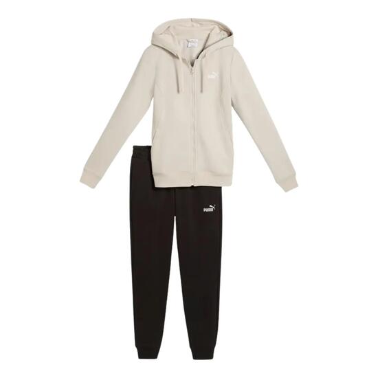 Puma - Dames Trainingspak Capuchon en Volledige Rits Sweat Fleece, Beige