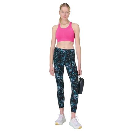 Legging Entraînement Motif/style Pivoine POWER Femme (Noir)