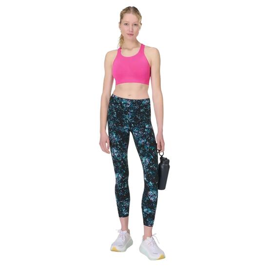 Legging Entraînement Motif/style Pivoine POWER Femme (Noir)