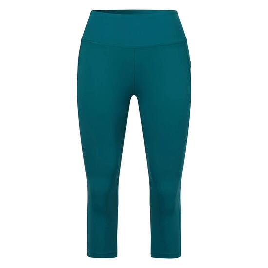 Legging ¾ Uni À Taille Élastiquée INFLUENTIAL Femme (Vert Sarcelle)